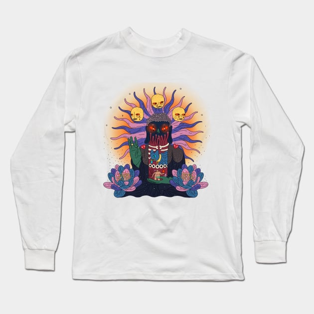 Buddha Long Sleeve T-Shirt by Axstonee